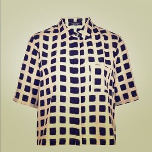 Topshop blurry square boxy shirt